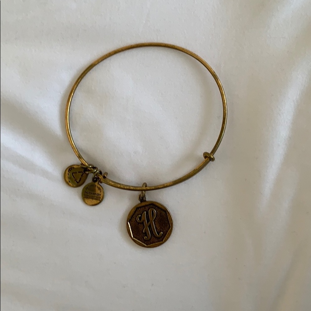 Alex and Ani H initial bracelet